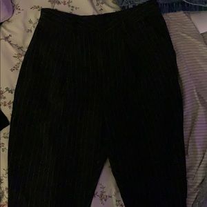 pinstripe b&w pants